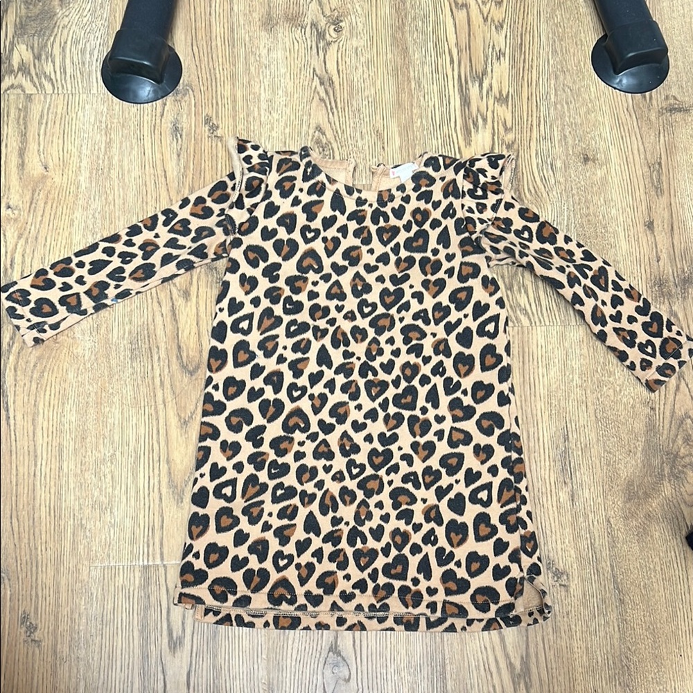 Leopard Print Long Sleeve Dress